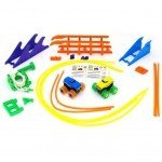 TRIX TRUX CAR SET OF 2 MACHINES WITH BLUE AND YELLOW ROUTE - image-0